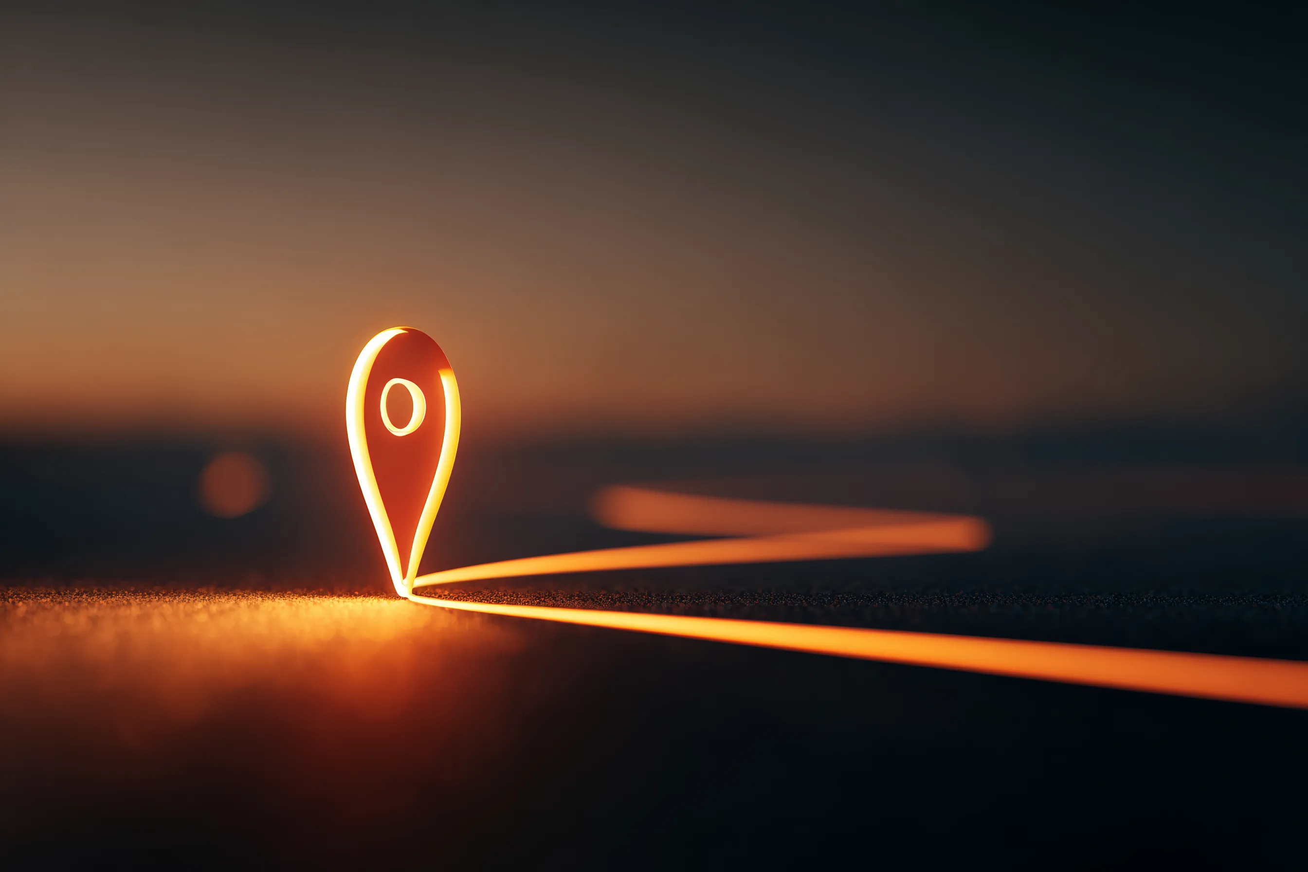 Logistikhalle mit warmem Licht